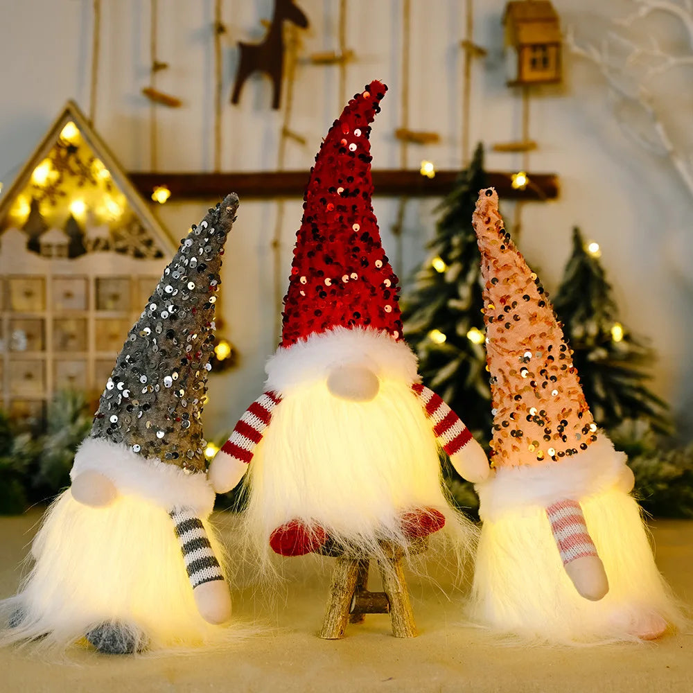 Figurine Lutin de Noël 30cm LED - Décoration Maison
