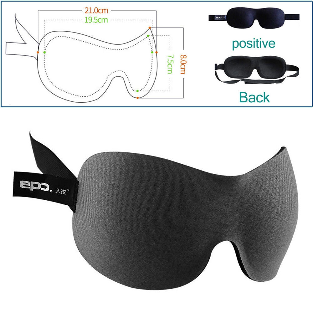 Tcare Fashion 3D Sleeping Eye Mask, Travel Sleep Eye Shade Cover Nap Eye Patch Blindfolds Blinders Create Total Darkness Unisex