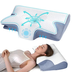 Oreiller à mémoire de forme papillon, oreiller en mousse à mémoire de forme, profilé pour le sommeil, soulagement de la douleur au cou, soutien du ventre, oreiller confortable