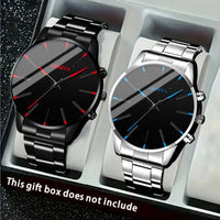Montre à quartz élégante pour hommes, montre pour hommes d'affaires à la mode, cadeau de Noël et d'Halloween