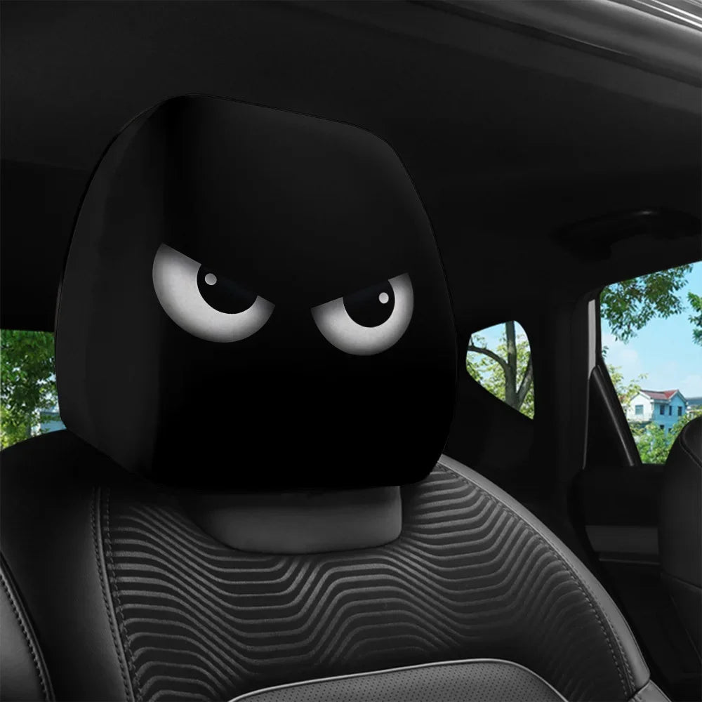 Housse Appui-Tête Voiture Yeux Rigolos - Lot 2 Halloween Noël