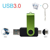 Metal USB Flash Drive 3 IN 1 USB 3.0 &amp; Type C &amp; Micro USB Stick OTG Pen Drive 512GB 256GB 128GB 64GB 32GB Pendrive U Disk