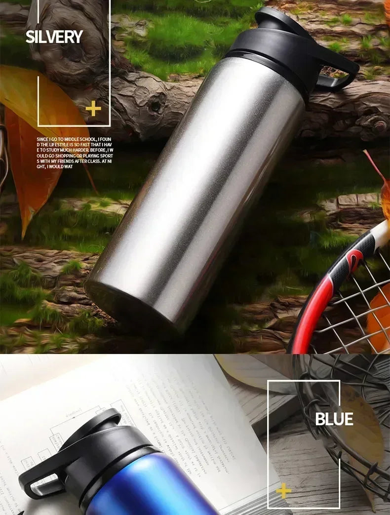 1-15 pièces Portable en acier inoxydable vélo bouteille d'eau droite boire en plein air sport voyage bouilloire bouteille d'eau en métal