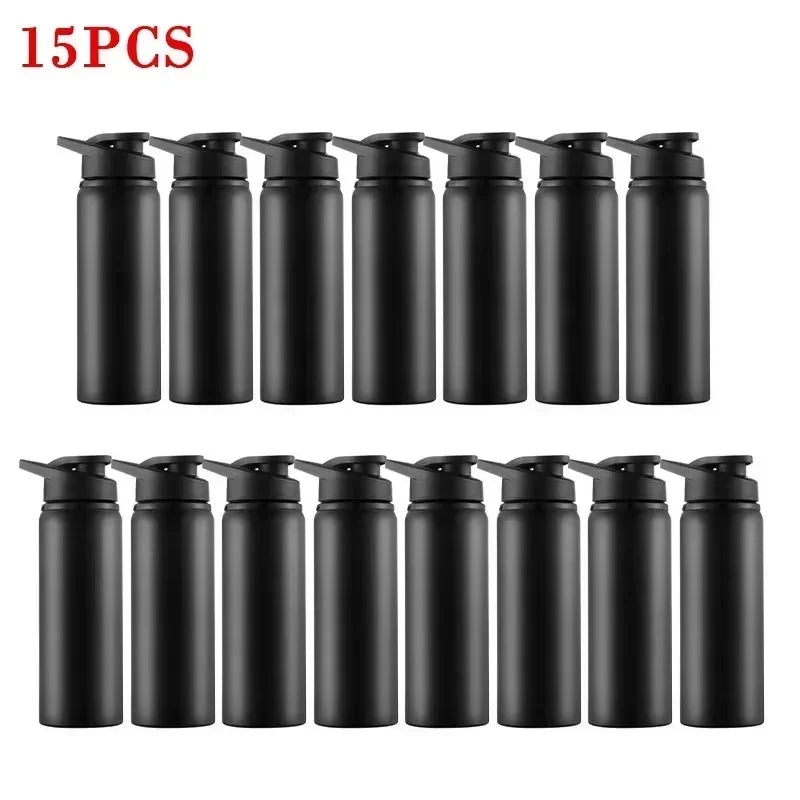 1-15 pièces Portable en acier inoxydable vélo bouteille d'eau droite boire en plein air sport voyage bouilloire bouteille d'eau en métal