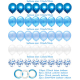 1st Happy Birthday Blue Silver Balloons Foil Number Balloons Banner First Baby Boy Party Decorations My 1 One Year Supplies