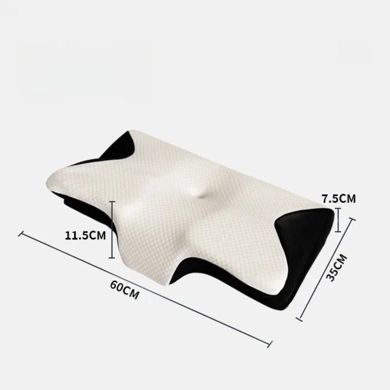 Oreiller papillon en mousse à mémoire de forme, 1 pièce, soutien du cou respirant, oreiller Cervical pour soulager le sommeil, oreiller de lit orthopédique