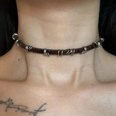 Y2K – collier ras du cou gothique en cuir pour femmes et hommes, chaîne tendance, Vintage, Halloween, bijoux, accessoires, cadeaux