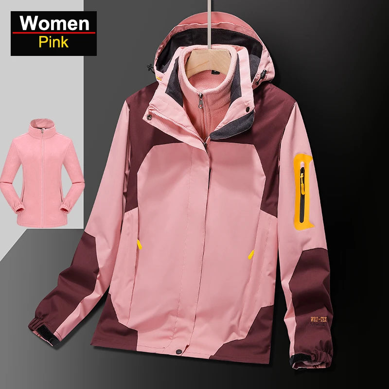 Veste de randonnée 3-en-1 CHRLCK – Imperméable et coupe-vent