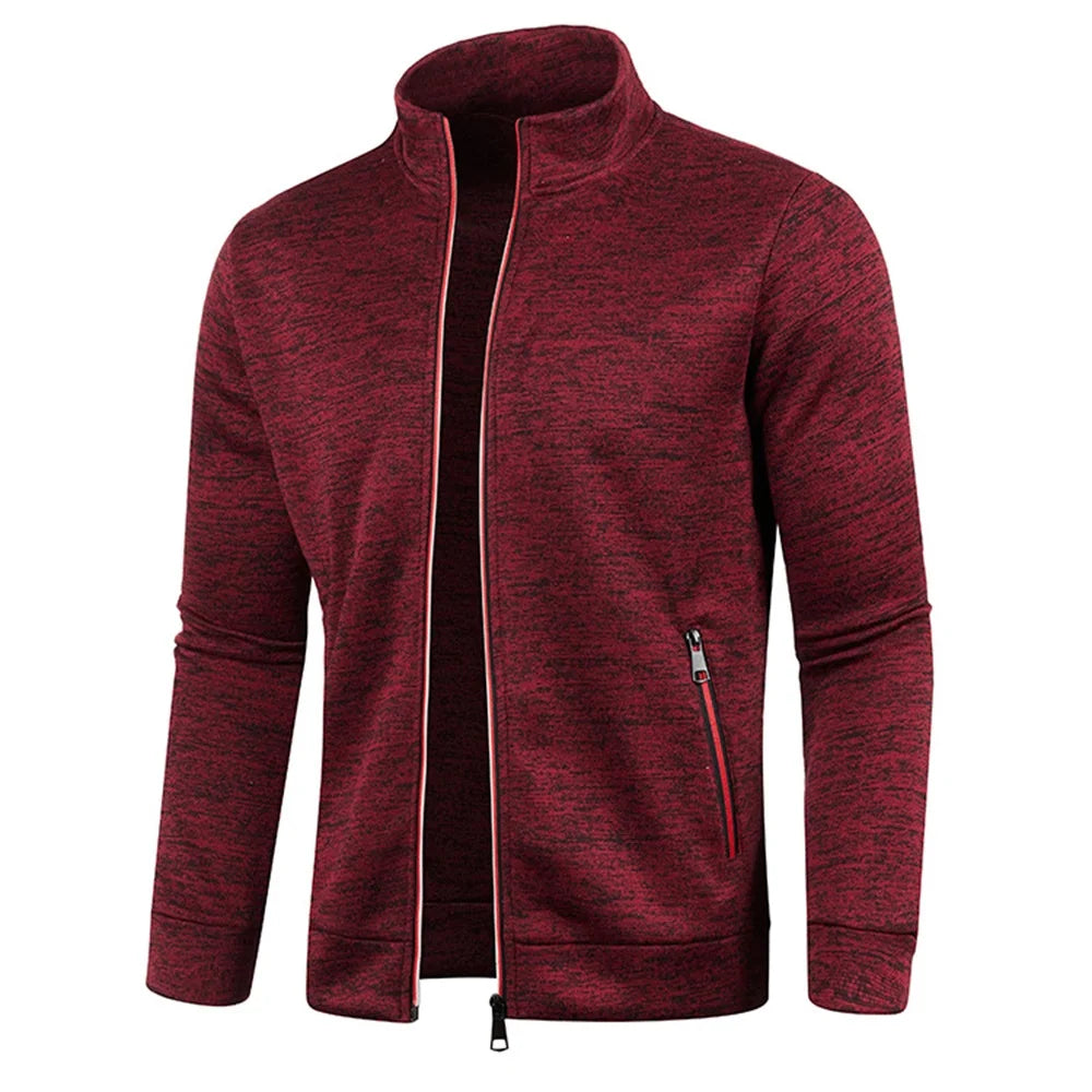Veste zippée homme à col montant – Tailles M à 4XL