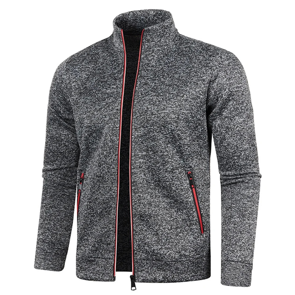 Veste zippée homme à col montant – Tailles M à 4XL