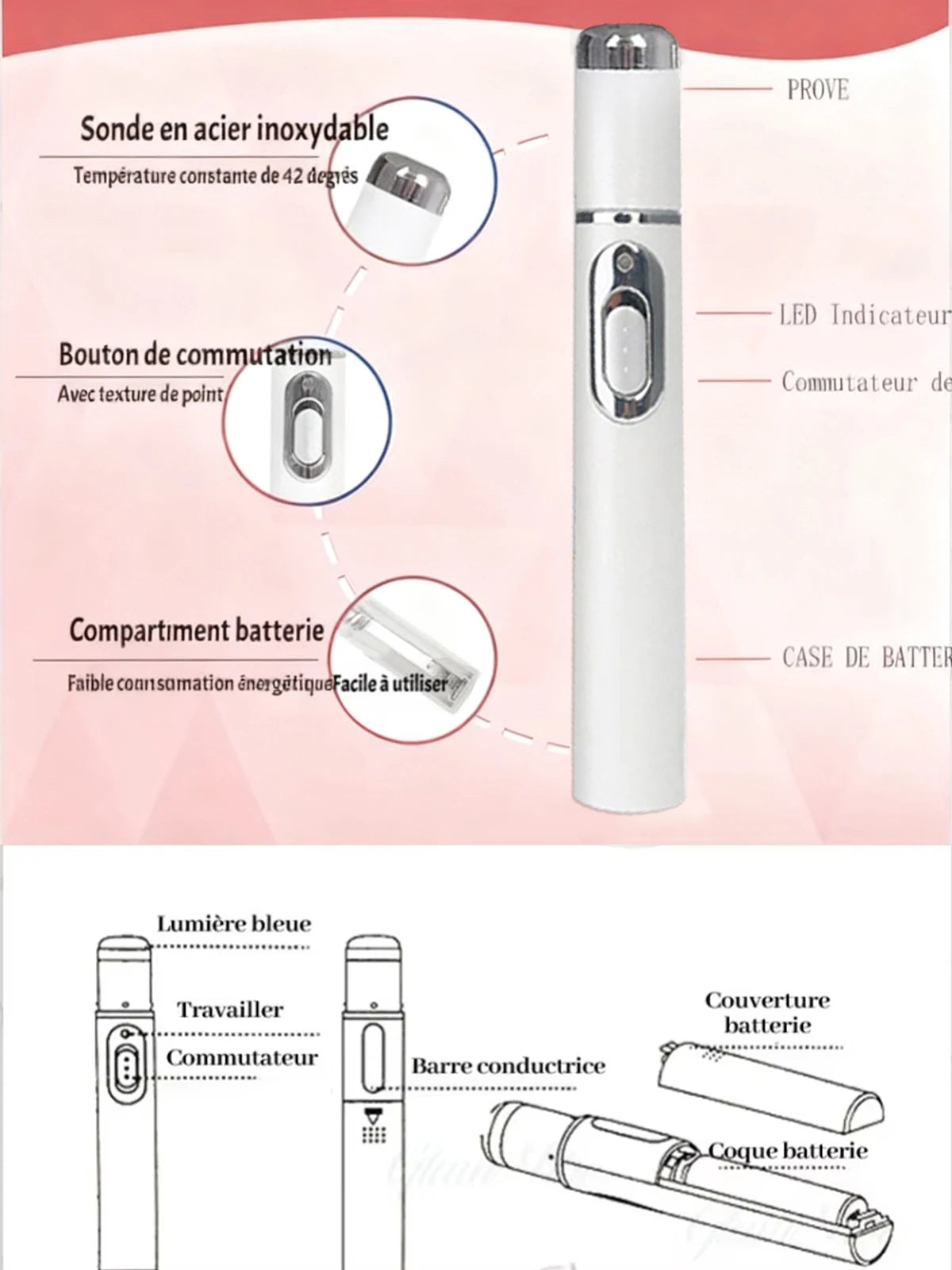 Pointeur laser portable pour le soin des jambes