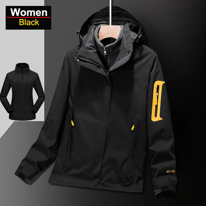 Veste de randonnée 3-en-1 CHRLCK – Imperméable et coupe-vent