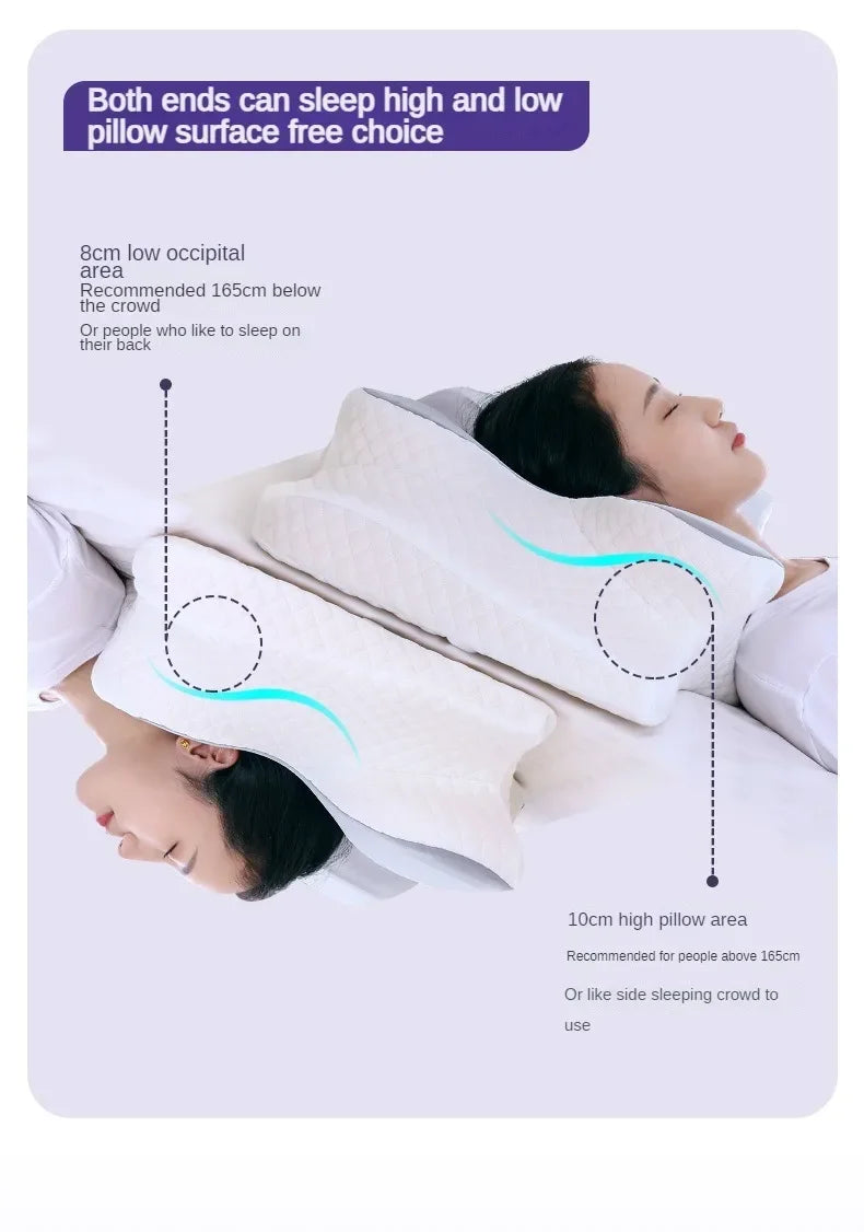 Oreiller cervical en mousse à mémoire de forme, oreiller orthopédique ergonomique, soutien du cou, Contour pour les dormeurs latéraux du dos et du ventre