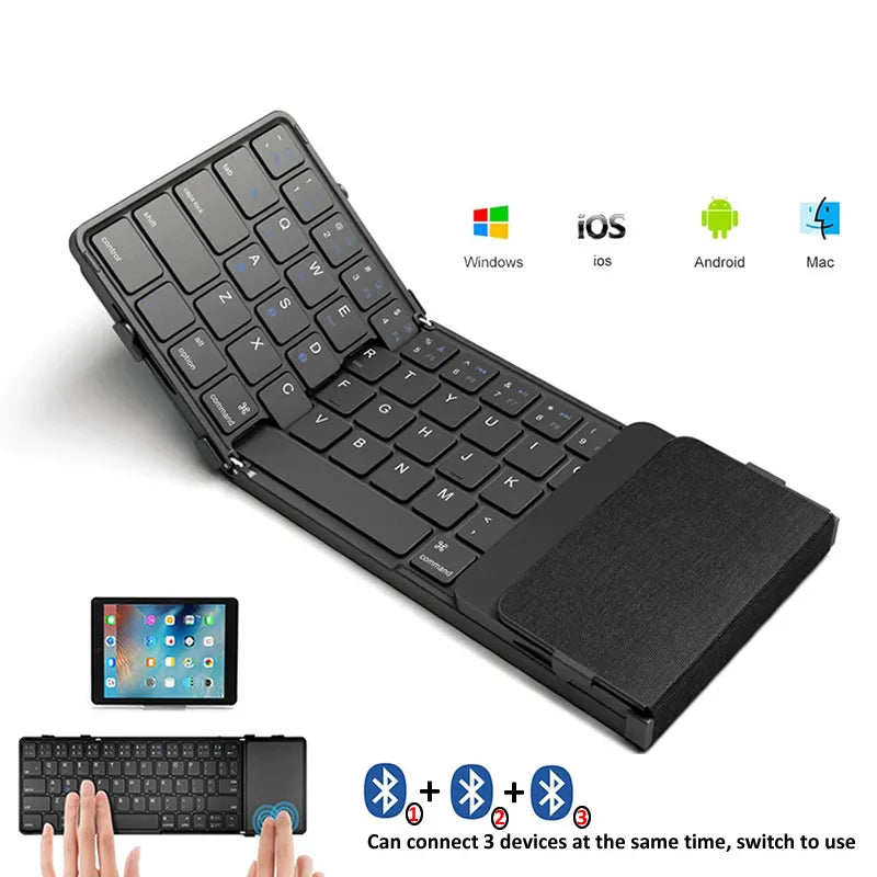 Clavier Pliable Bluetooth Rechargeable - Hébreu Coréen Russe Tablette