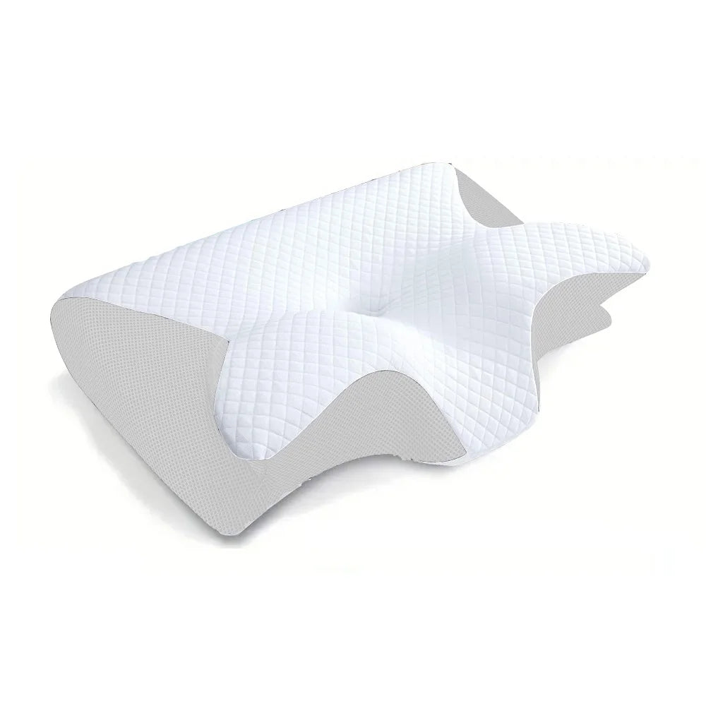Oreiller Cervical Papillon Mémoire de Forme - Confort Nuque Sommeil