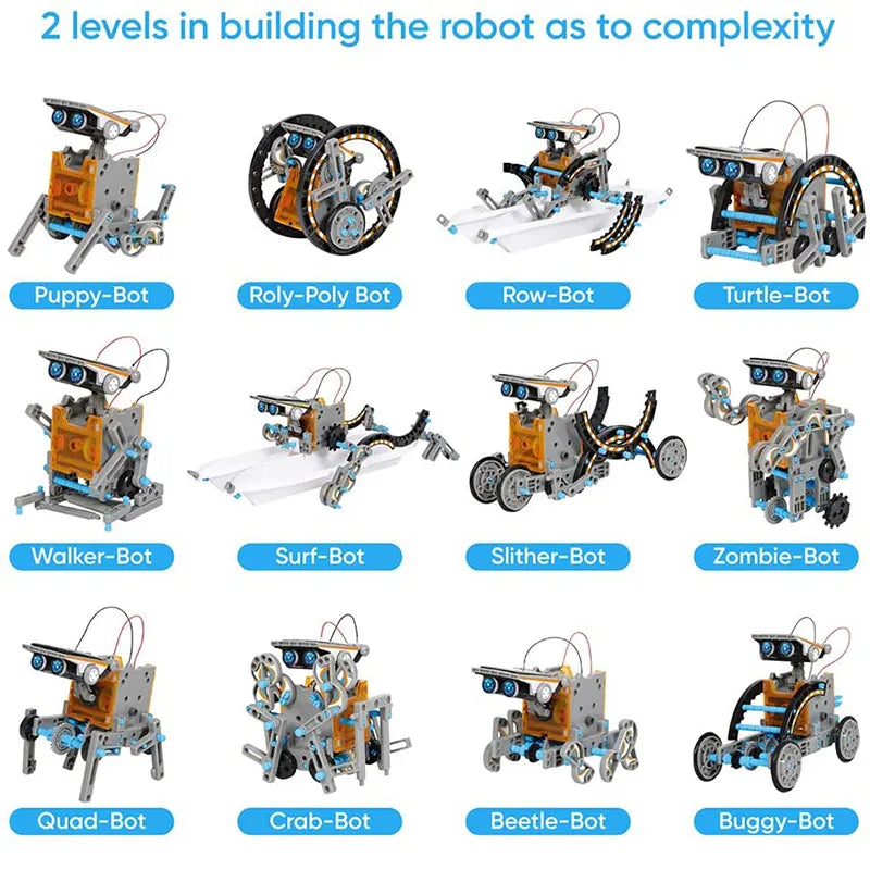 Kit Robot Solaire 12 en 1 - Science Éducative DIY Enfant