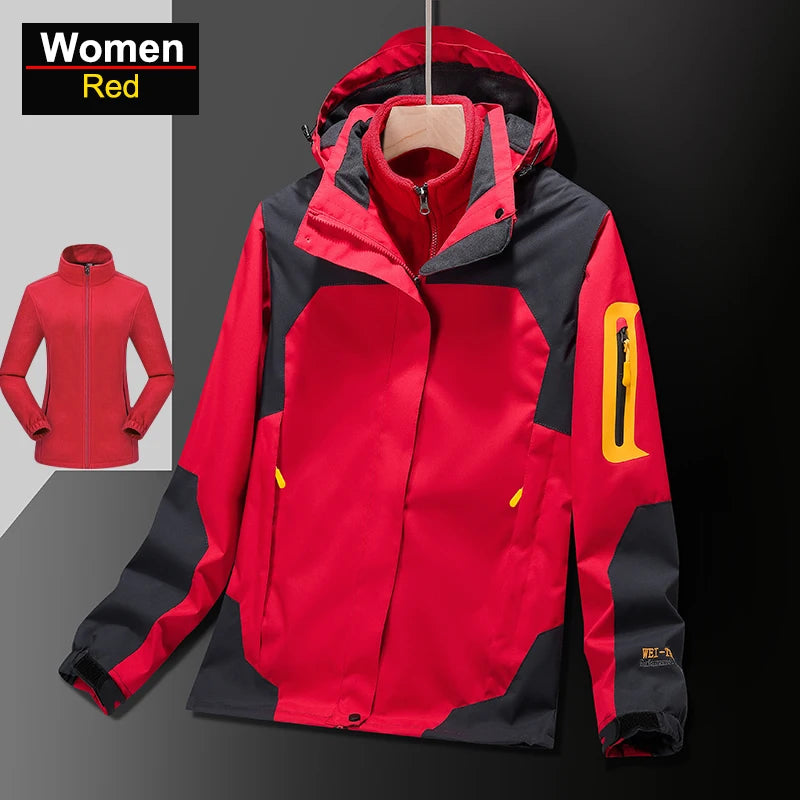 Veste de randonnée 3-en-1 CHRLCK – Imperméable et coupe-vent