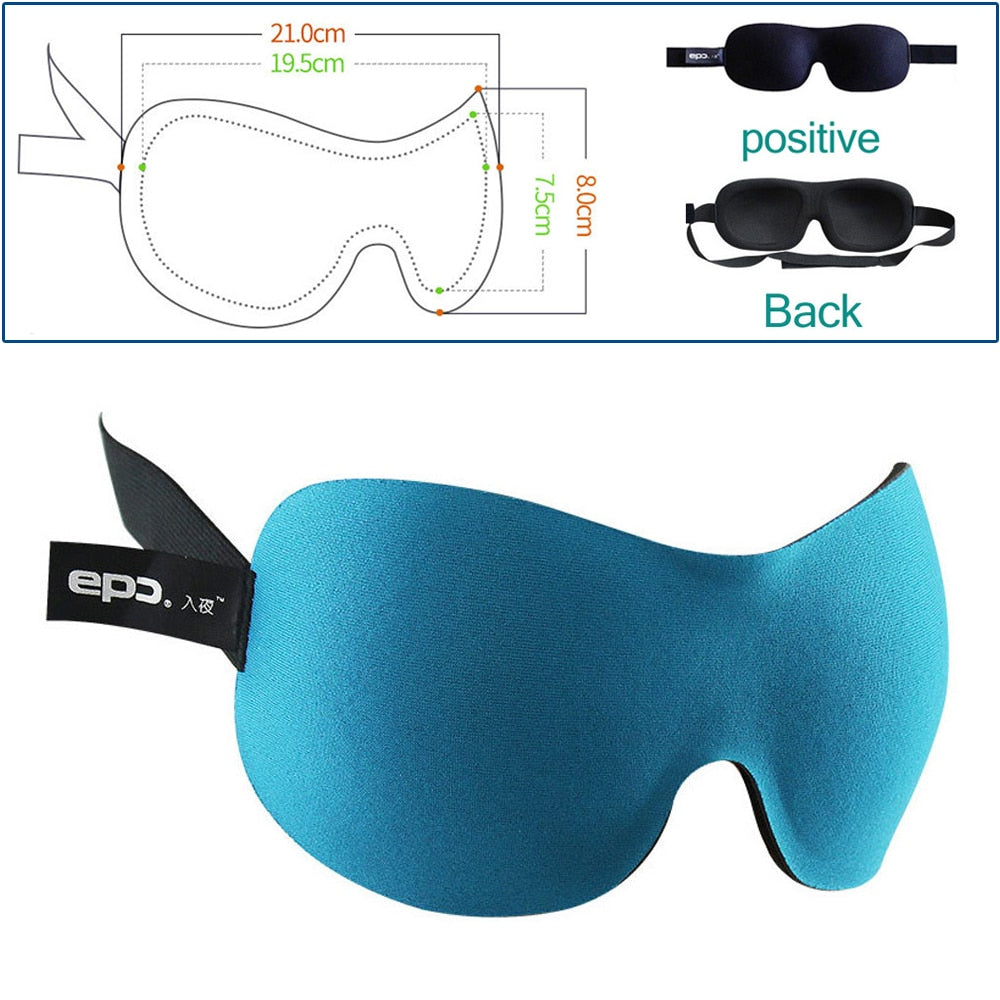 Tcare Fashion 3D Sleeping Eye Mask, Travel Sleep Eye Shade Cover Nap Eye Patch Blindfolds Blinders Create Total Darkness Unisex