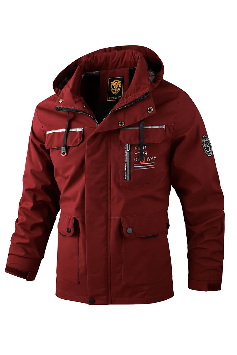 Veste imperméable à capuche pour homme – Coupe-vent softshell