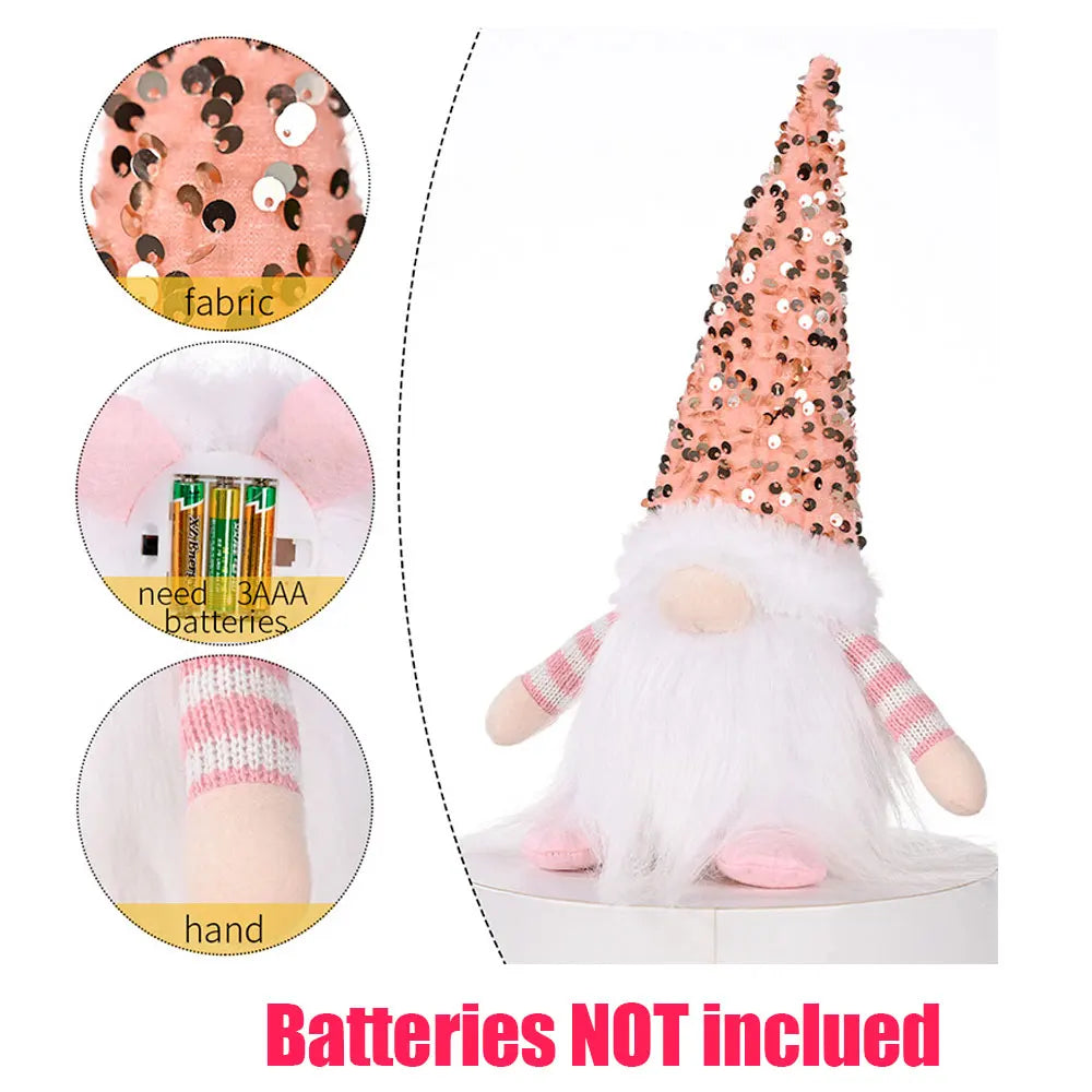 Figurine Lutin de Noël 30cm LED - Décoration Maison