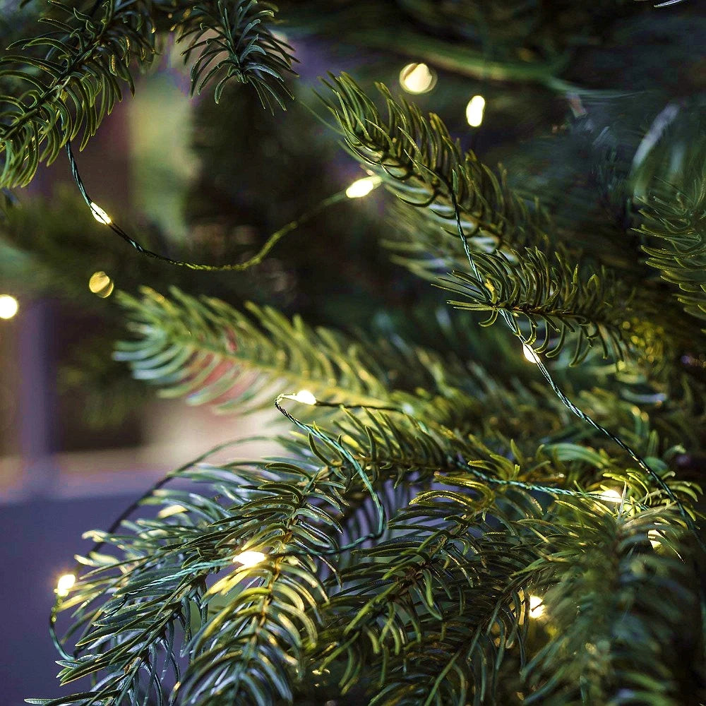 Guirlande LED 10-200m Fil Vert - Extérieur Arbre Noël