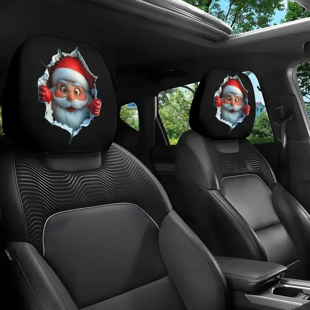 Housse Appui-Tête Voiture Yeux Rigolos - Lot 2 Halloween Noël