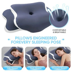 Oreiller cervical en mousse à mémoire de forme, pour soulager la douleur au cou, orthopédique ergonomique, soutien du cou, côté du dos, dormeurs de l'estomac, cadeau idéal