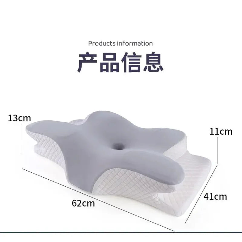 Oreiller cervical en mousse à mémoire de forme, oreiller orthopédique ergonomique, soutien du cou, Contour pour les dormeurs latéraux du dos et du ventre