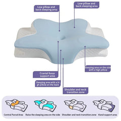 Oreiller cervical rafraîchissant à mémoire de forme – Forme papillon