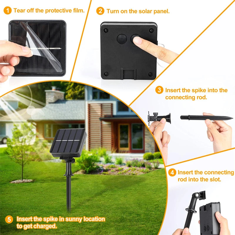 Guirlande Solaire LED 7-32m Étanche - Jardin Fête Noël