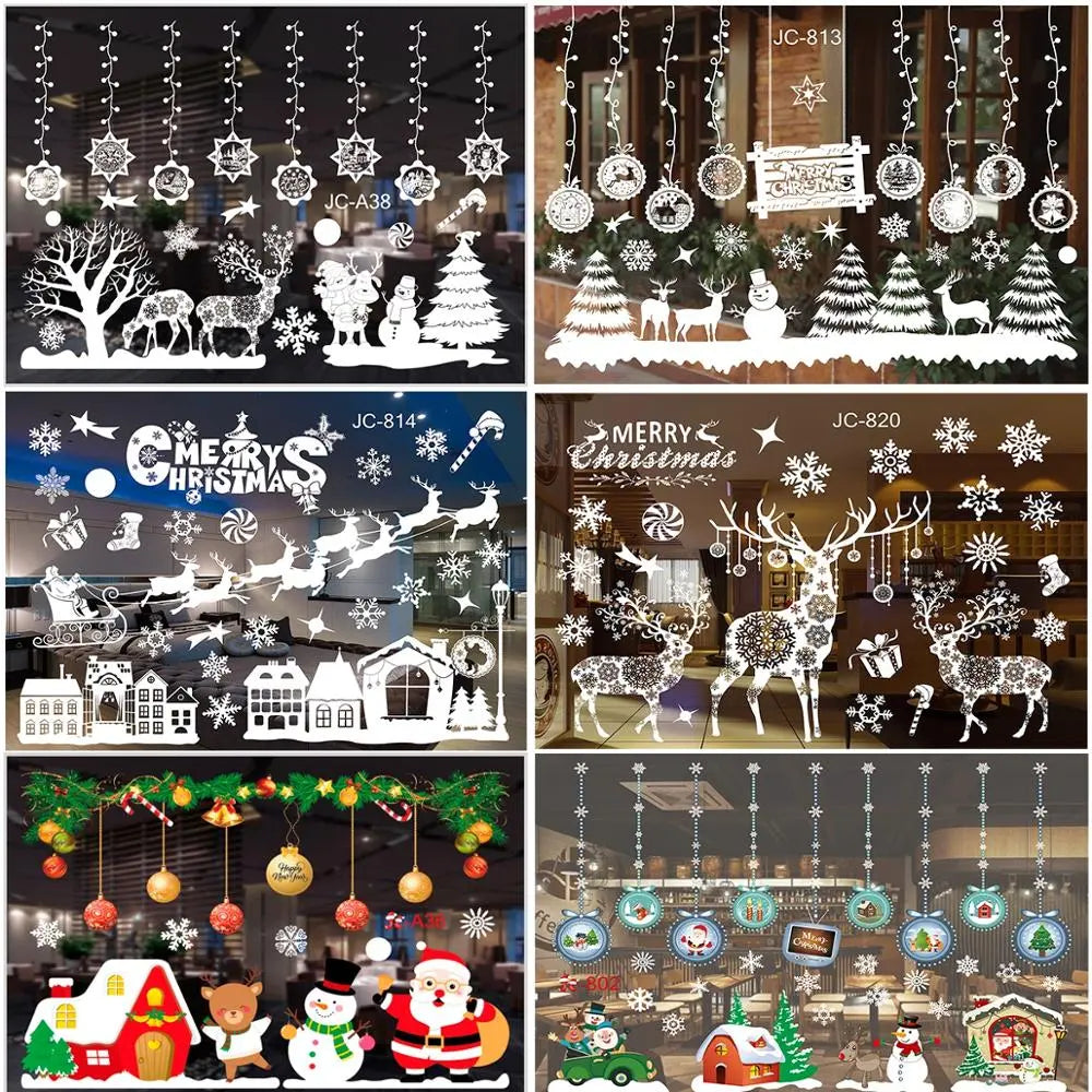 Stickers de Noël pour Fenêtres – Décoration Maison