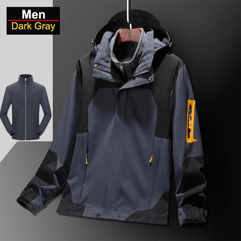 Veste de randonnée 3-en-1 CHRLCK – Imperméable et coupe-vent