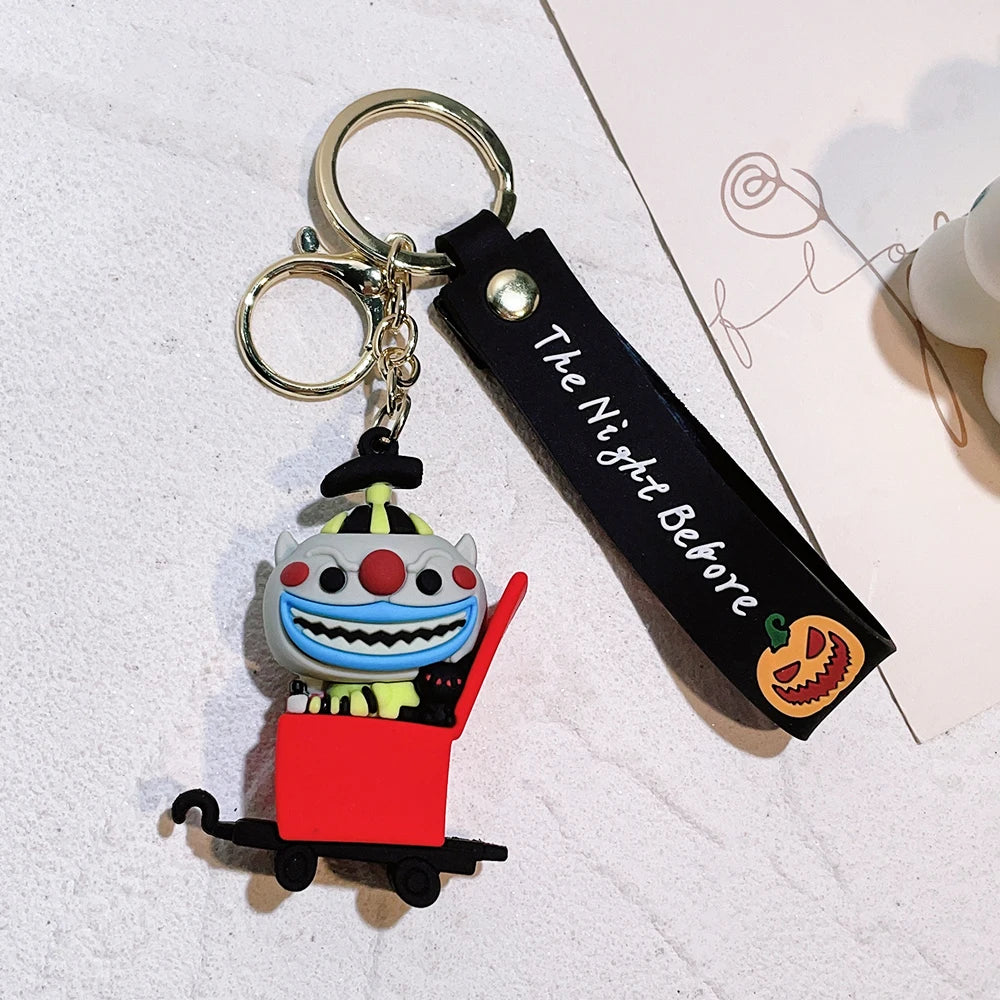 Porte-clés le cauchemar avant noël, crâne Sally Jack, film d'horreur d'halloween, bijoux, accessoires de sac à dos, porte-clés, cadeaux