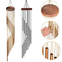 Cloches en alliage d'aluminium avec crochet, cloches dorées et argentées pour l'extérieur, la maison, la fête de mariage, la décoration commémorative, les cadeaux tendance, 12 tubes, 1 PC