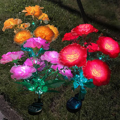 7 Heads Carnation Outdoor LED Solar Light Garden Flower Waterproof Decorative Lamp Solar Powered Yard Lawn Pathway Wedding