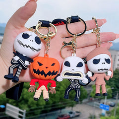 Porte-clés le cauchemar avant noël, crâne Sally Jack, film d'horreur d'halloween, bijoux, accessoires de sac à dos, porte-clés, cadeaux