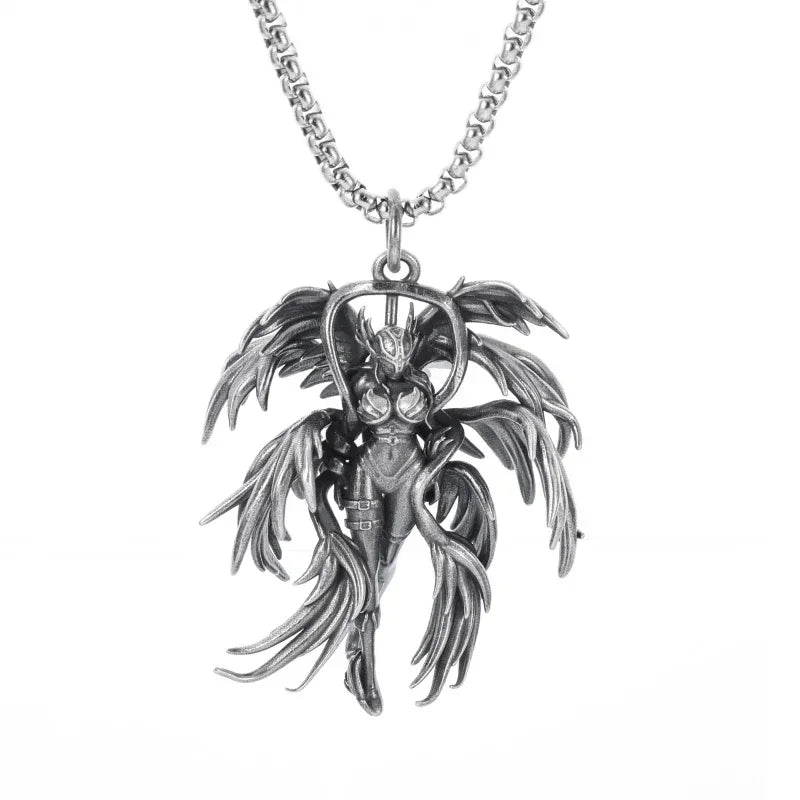 Collier Pendentif Faux de la Mort - Bijou Gothique Enfer