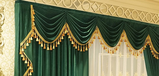 Nordic Velvet Curtains Olive Green Velvet Curtain Blackout Curtains Bedroom for Living Room Solid Color Stitching Curtain Custom