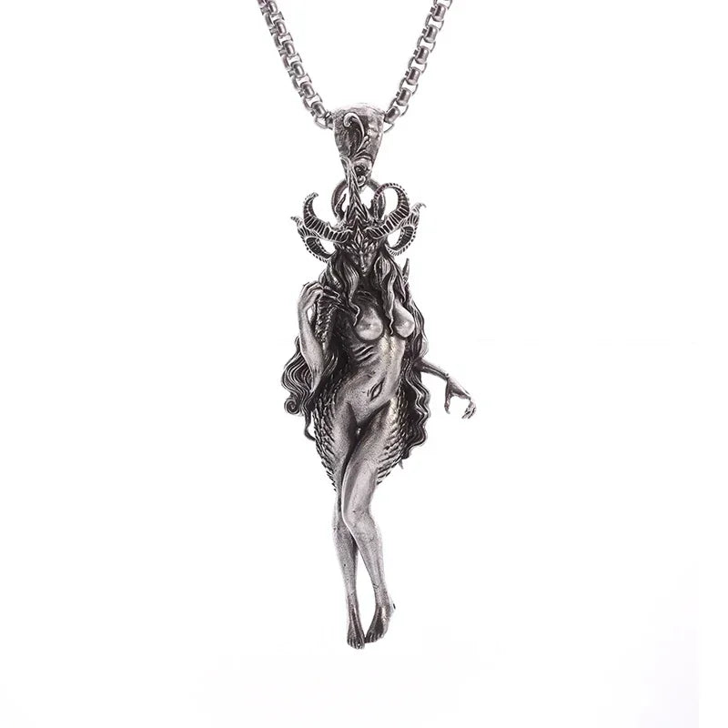 Collier Pendentif Faux de la Mort - Bijou Gothique Enfer
