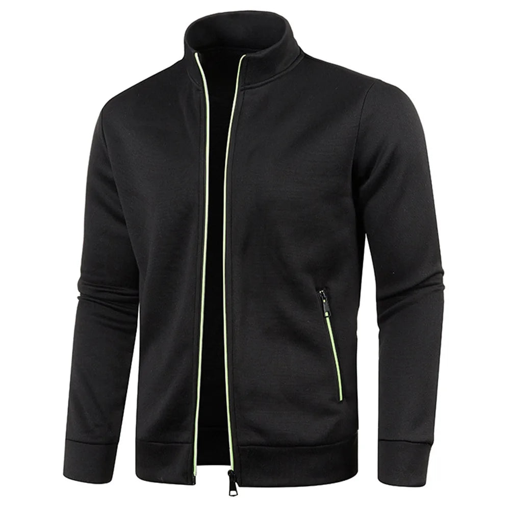 Veste zippée homme à col montant – Tailles M à 4XL