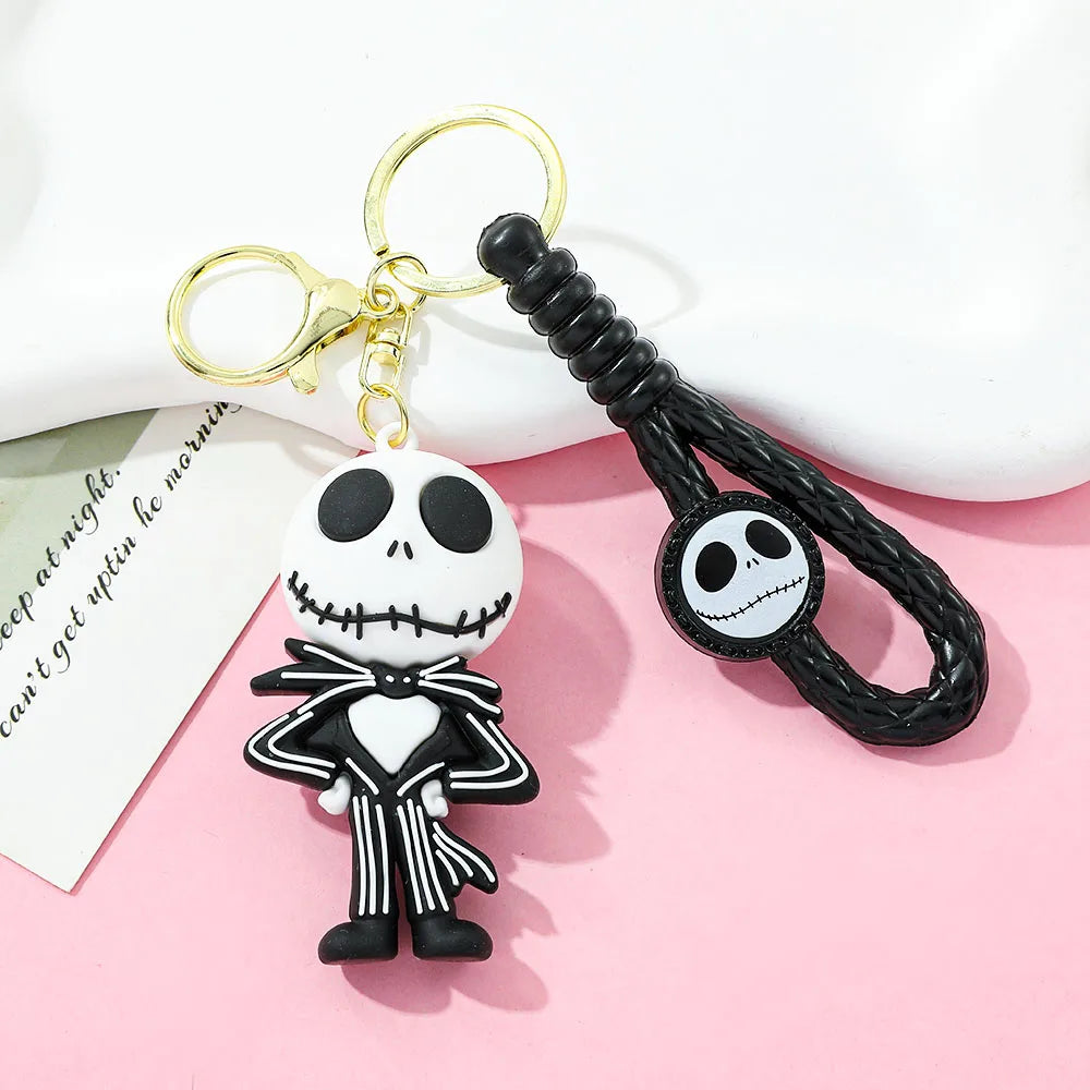 Porte-clés le cauchemar avant noël, crâne Sally Jack, film d'horreur d'halloween, bijoux, accessoires de sac à dos, porte-clés, cadeaux