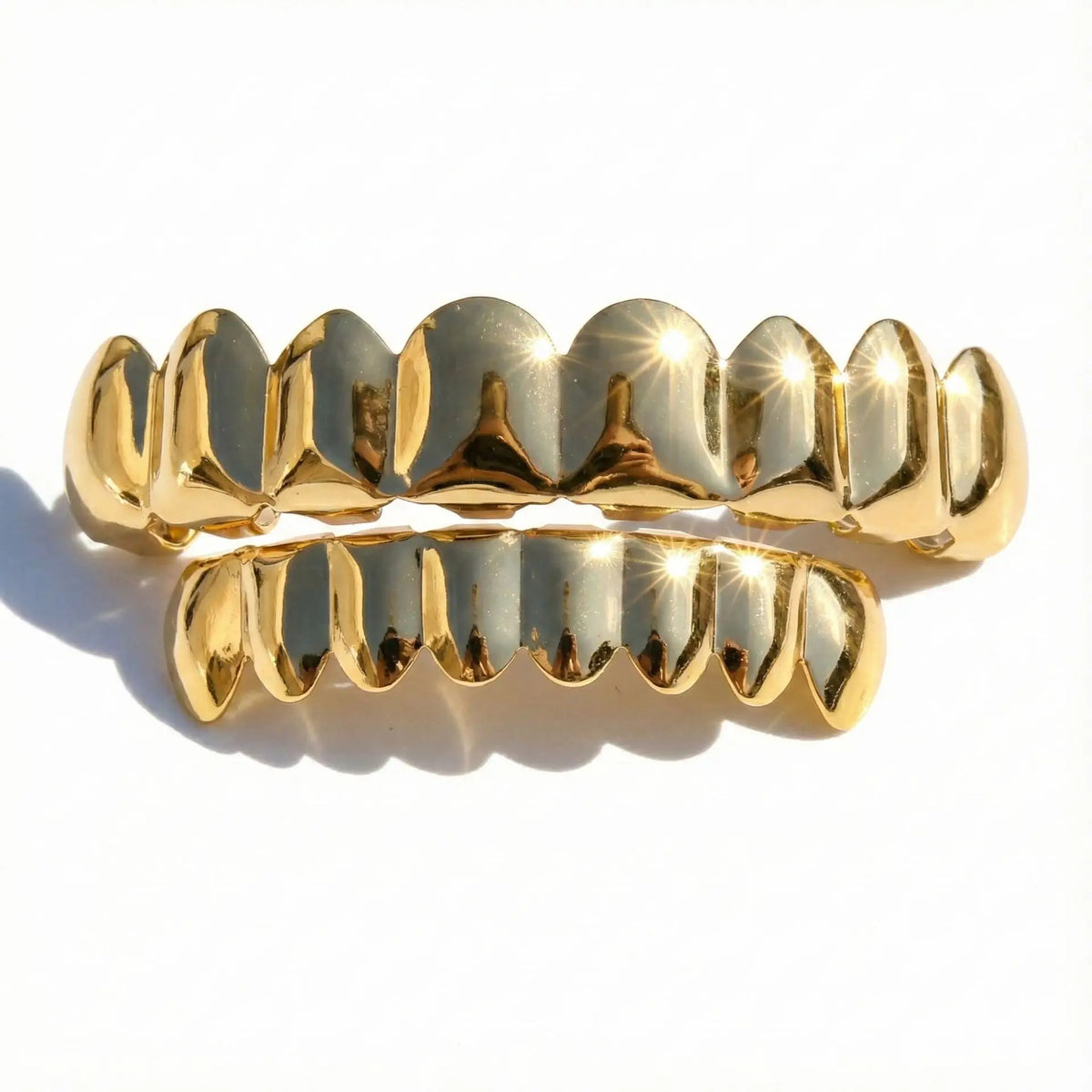 RACHELZ Hip Hop 8/6 dents de couleur noire Grillz Punk haut bas brillant bouchons de dents décor pour femmes hommes bijoux Halloween Cosplay