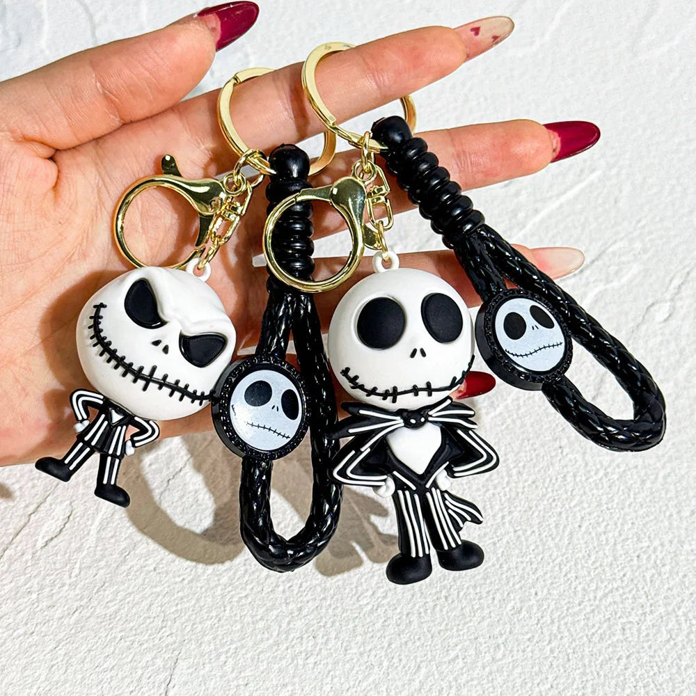 Porte-clés le cauchemar avant noël, crâne Sally Jack, film d'horreur d'halloween, bijoux, accessoires de sac à dos, porte-clés, cadeaux