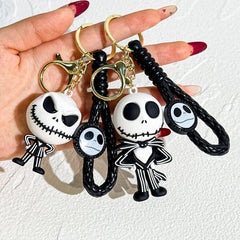 Porte-clés le cauchemar avant noël, crâne Sally Jack, film d'horreur d'halloween, bijoux, accessoires de sac à dos, porte-clés, cadeaux