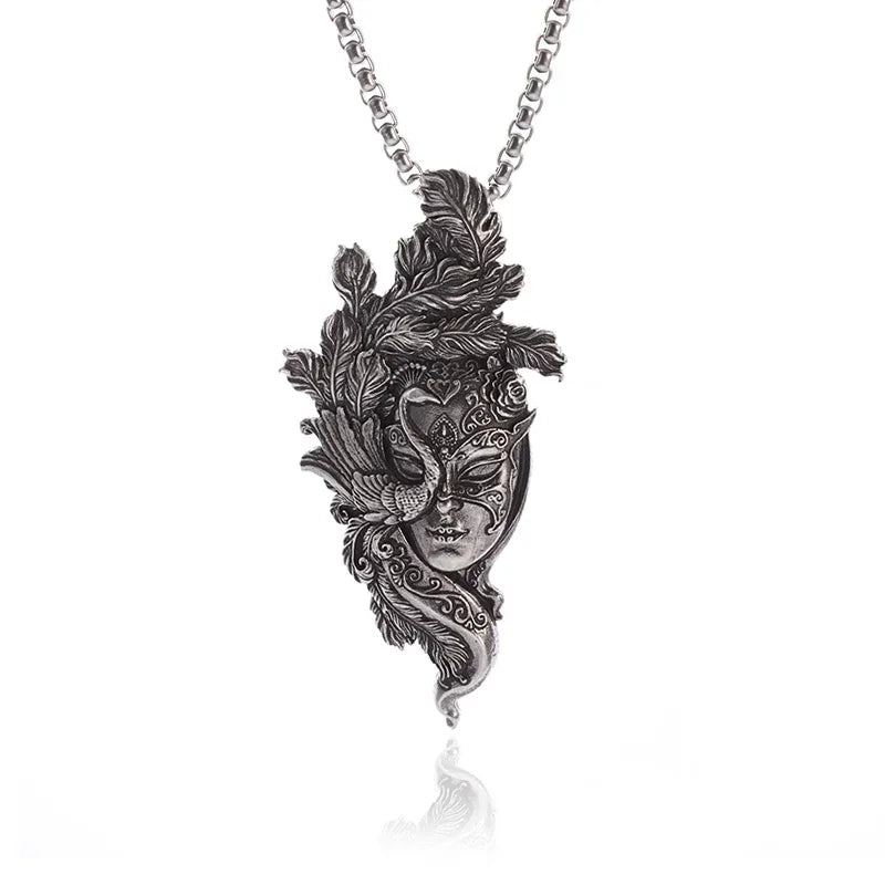 Collier Pendentif Faux de la Mort - Bijou Gothique Enfer