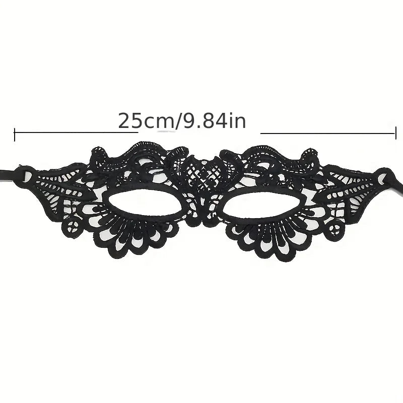 Masque Dentelle Bal Masqué Halloween - Cape Demi-Visage Femme