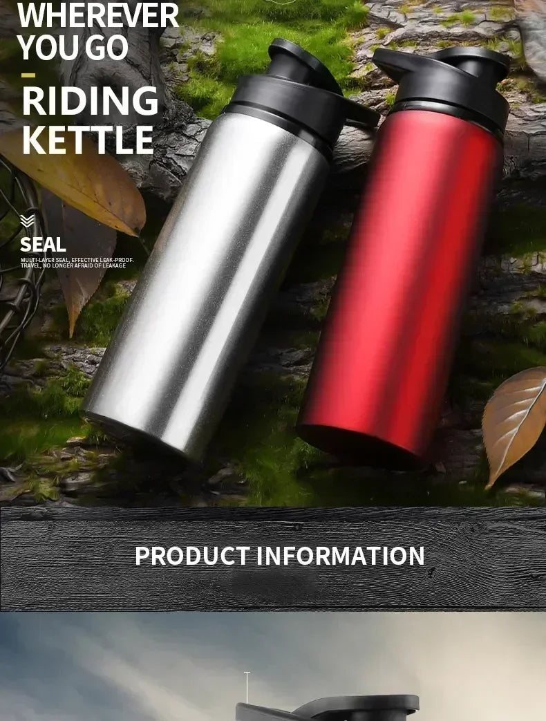 1-15 pièces Portable en acier inoxydable vélo bouteille d'eau droite boire en plein air sport voyage bouilloire bouteille d'eau en métal