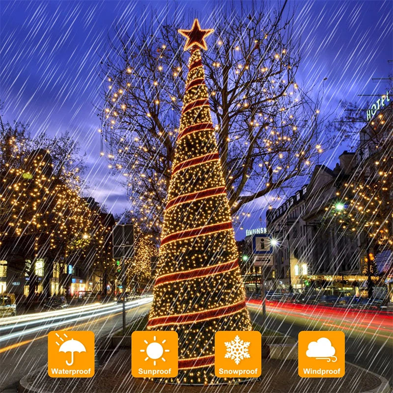 Guirlande Solaire LED 7-32m Étanche - Jardin Fête Noël