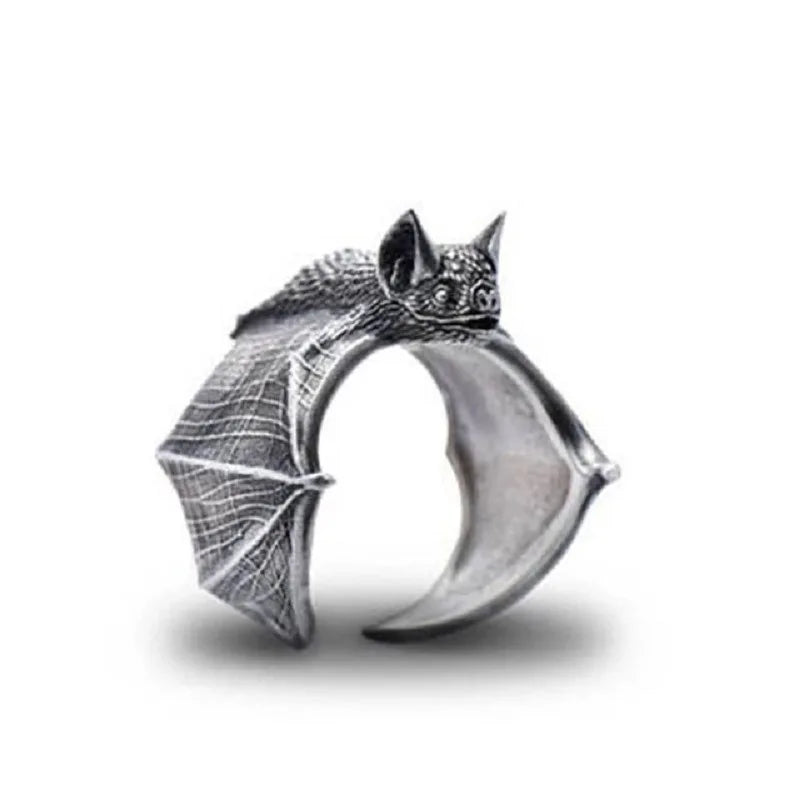 Bague Chauve-Souris Gothique - Or Argent Réglable Halloween