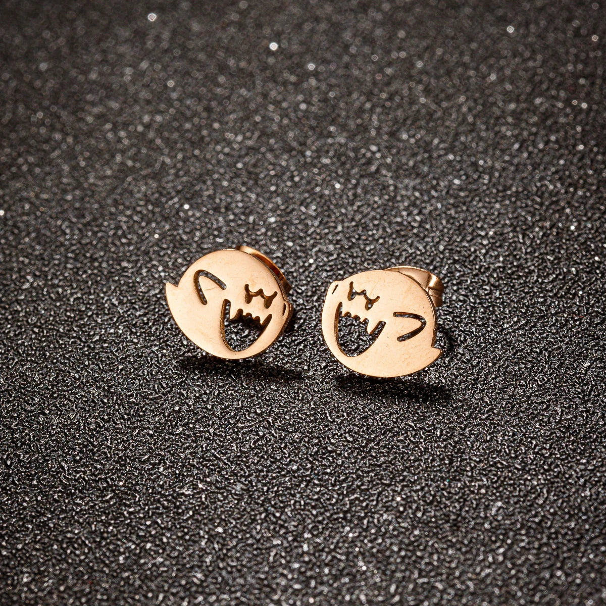 Boucles d'Oreilles Fantôme Acier - Mignonnes Halloween